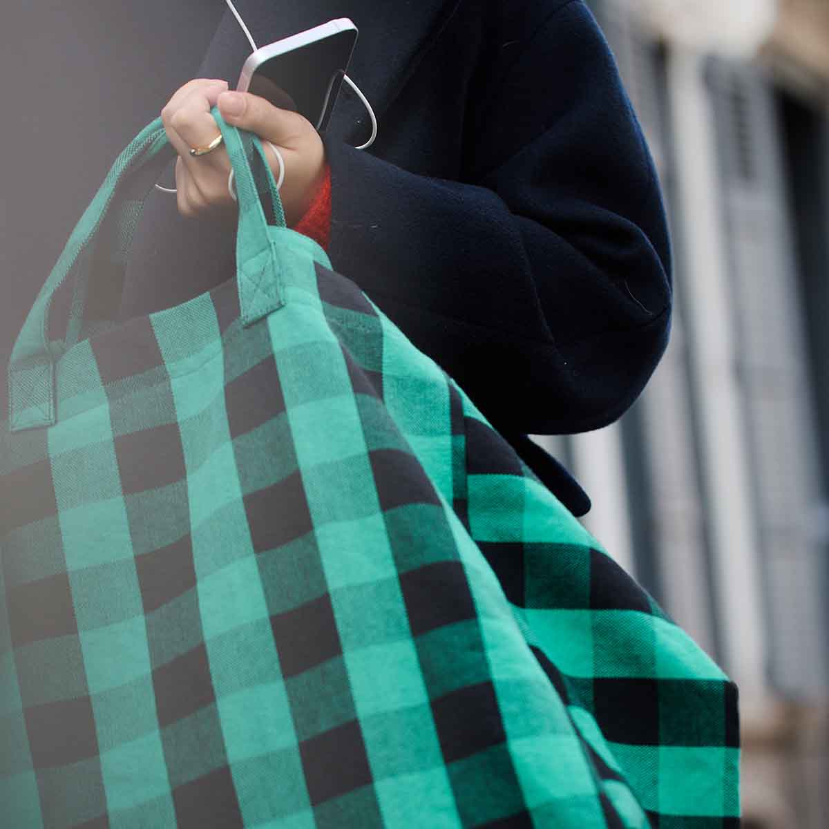 The Big Bag | Vichy Green