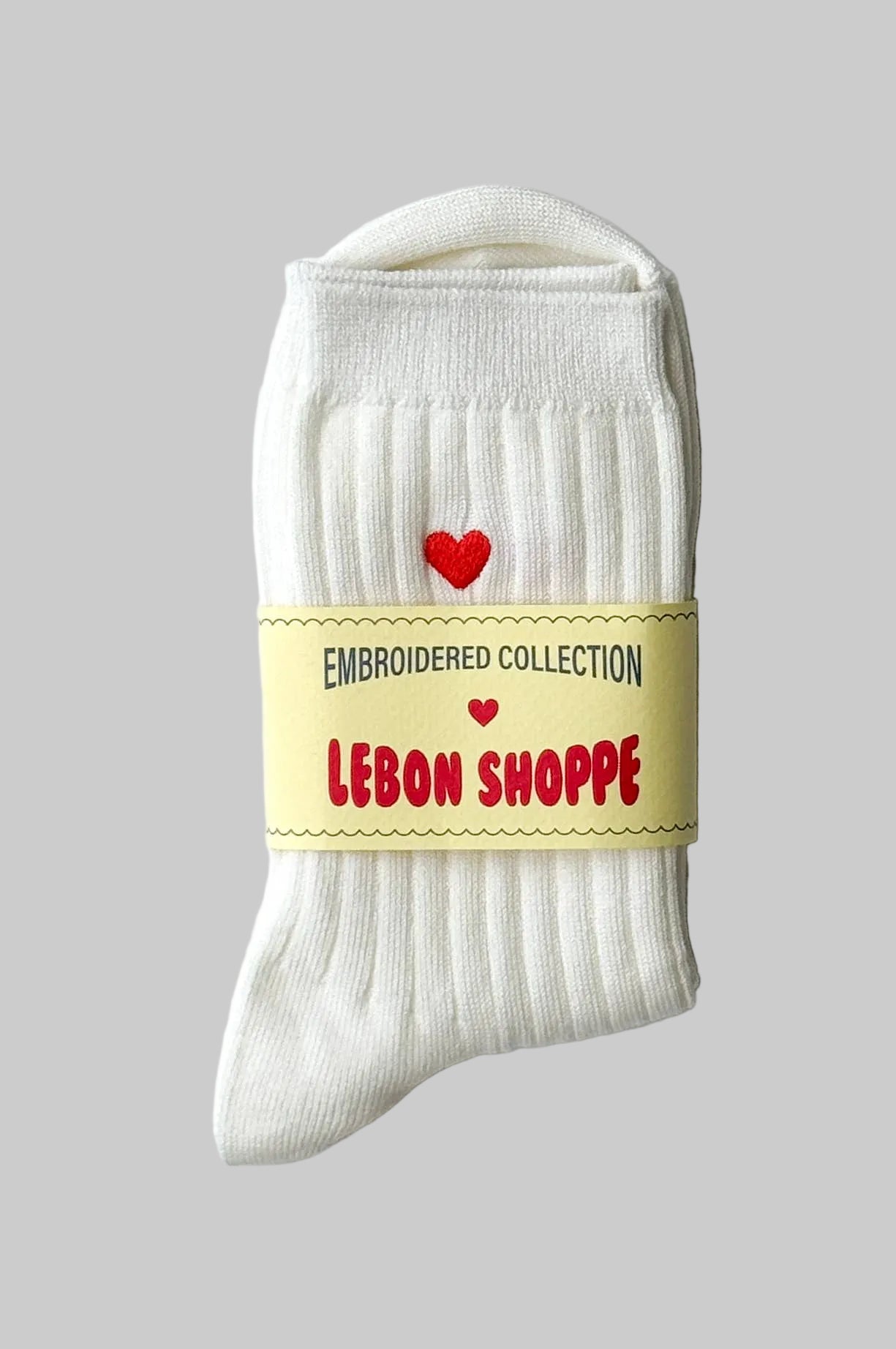 Le Bon Shoppe| Embroidered Heart Socks