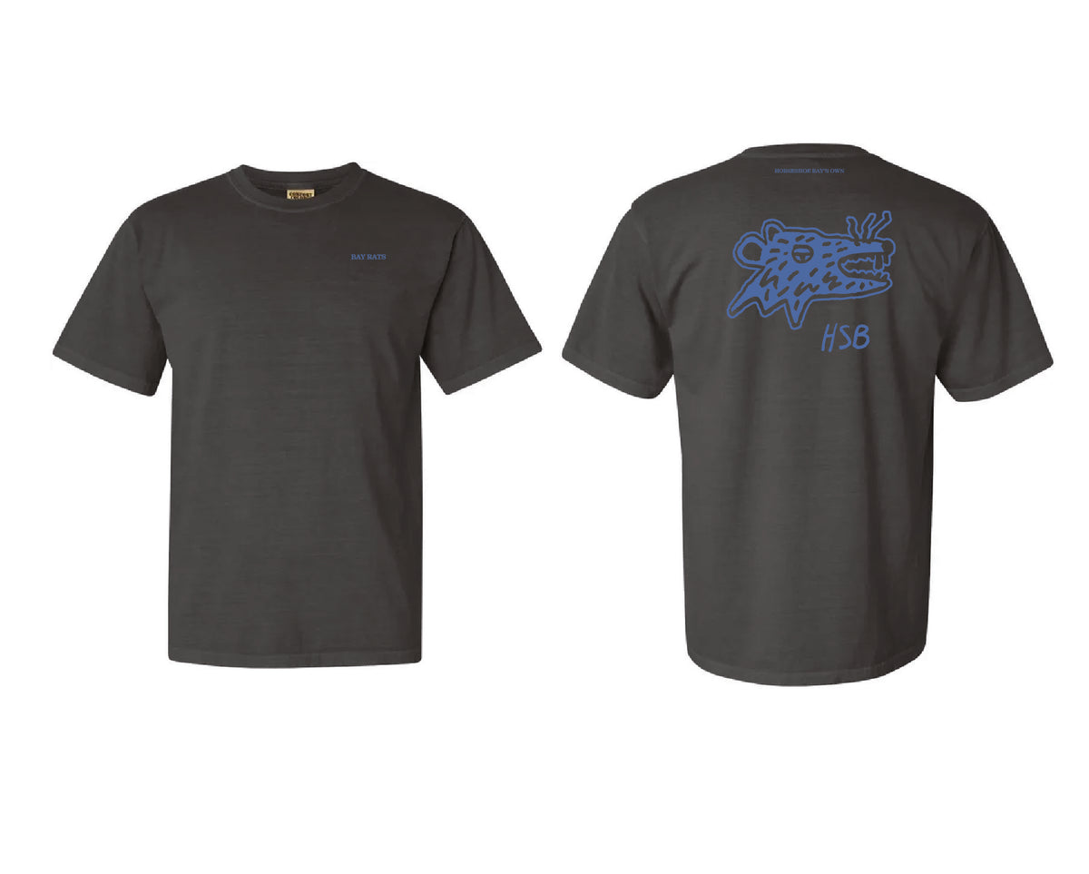 Bay Rat Tee | washed black and blue