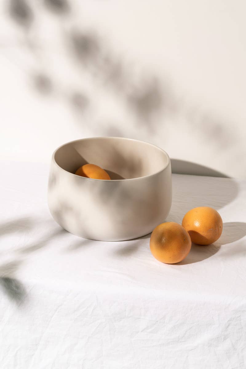Deep Stoneware Serving Bowl | Matte White