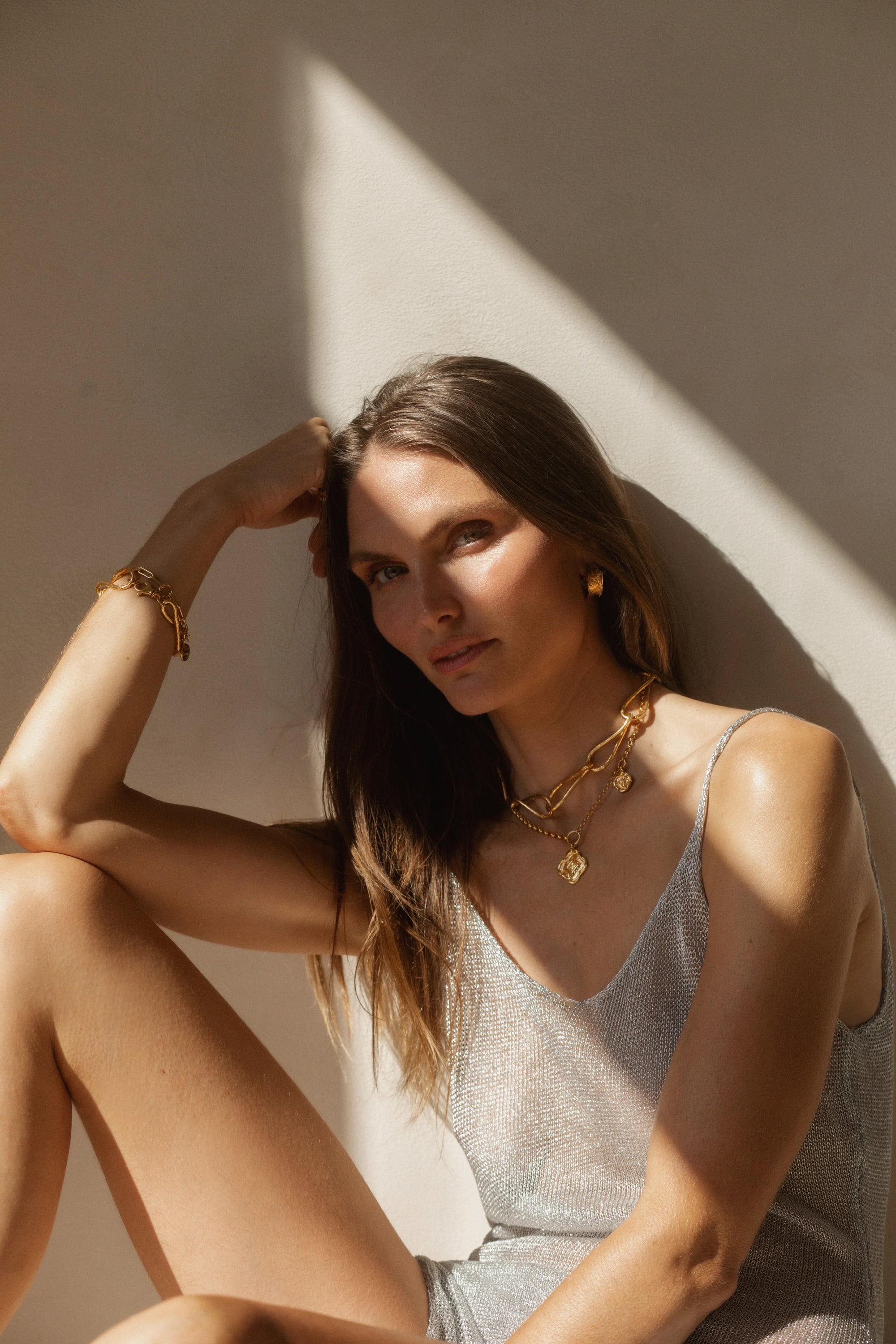 Pamela Card Colliding Compass Necklace