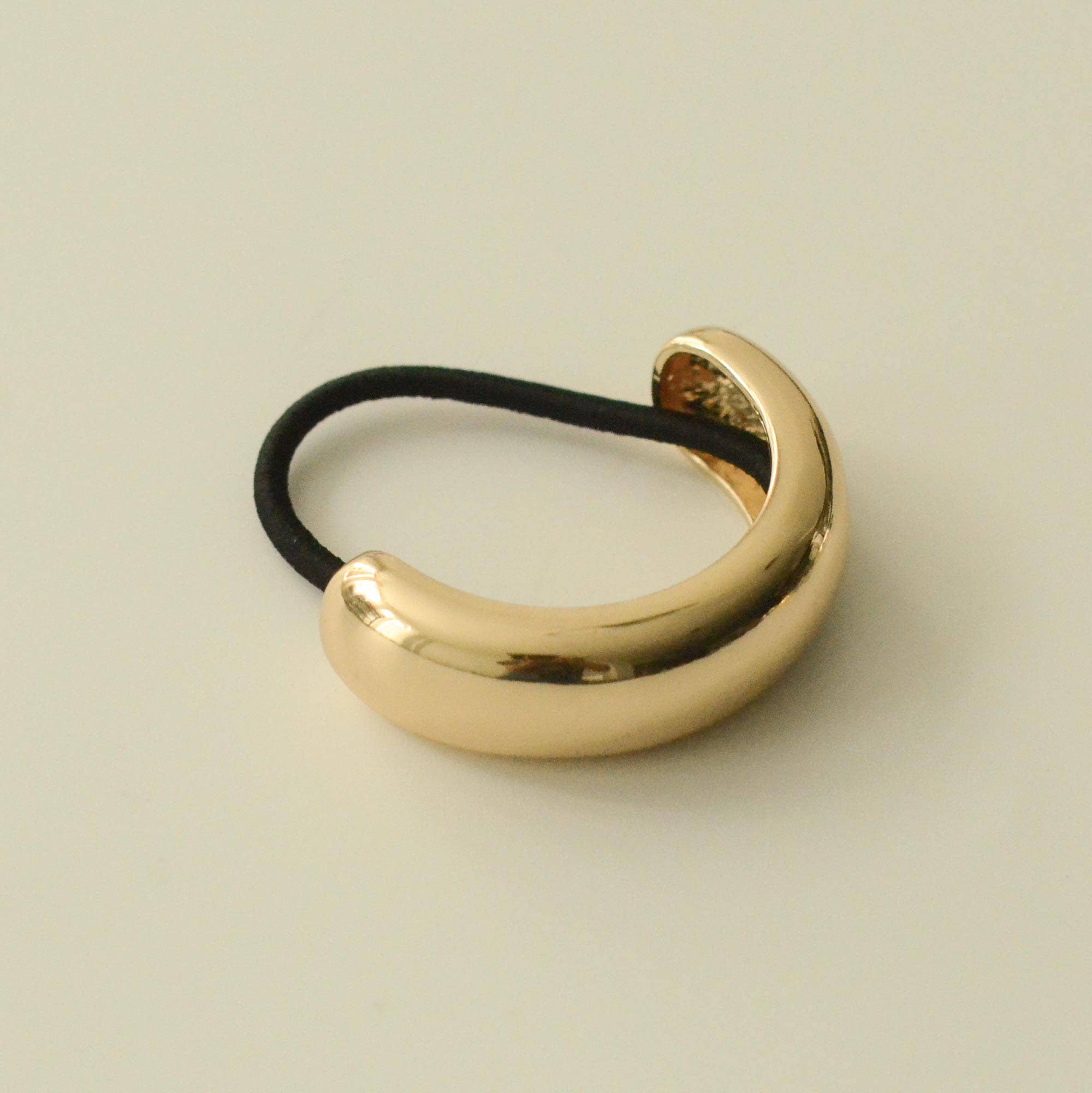 Wide Metal Cuff Hair Tie | Gold