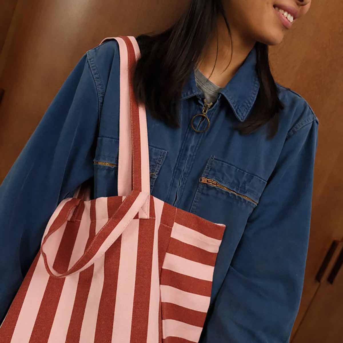 The Tote | Brick Stripe