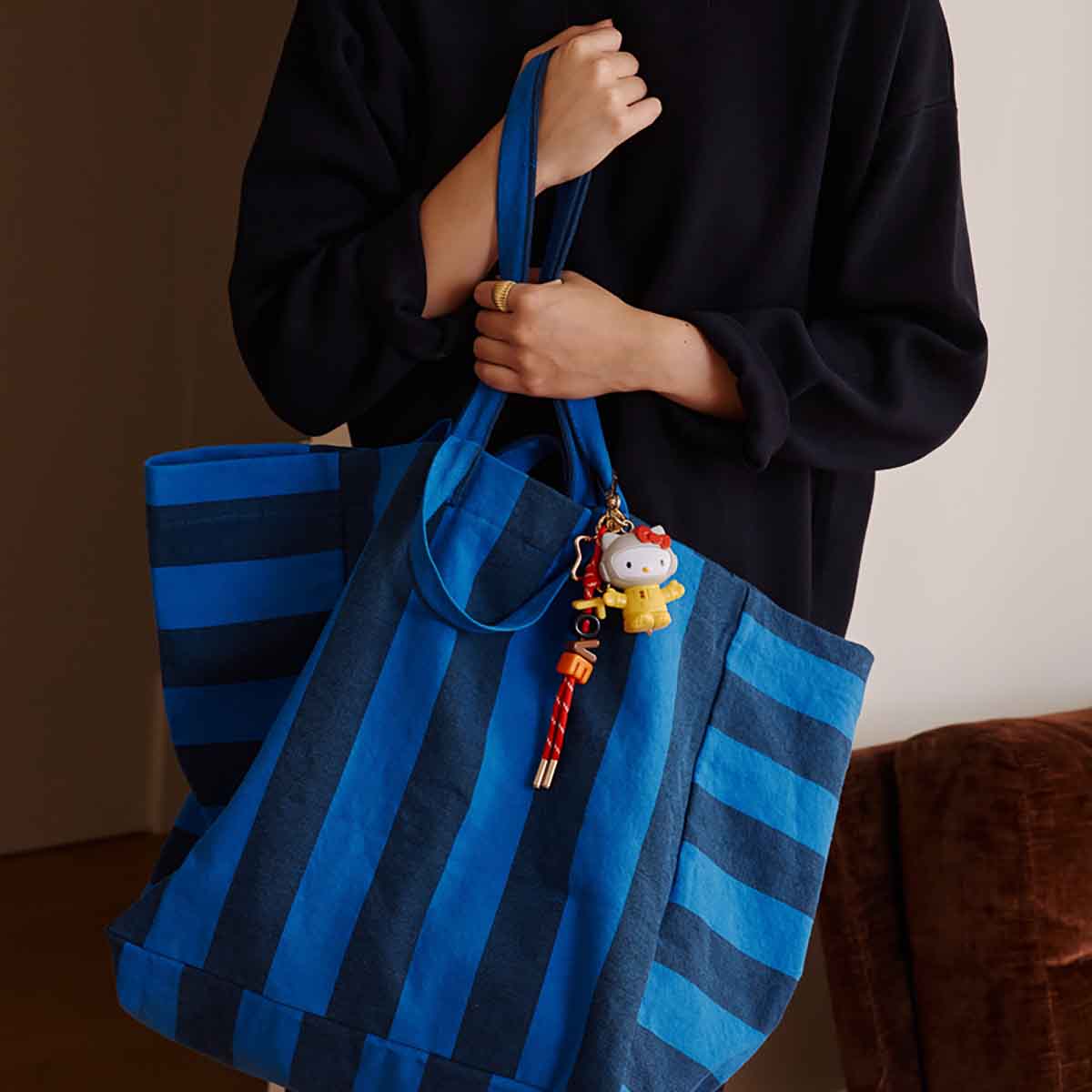 The Big Bag | Night Blue Big Stripe