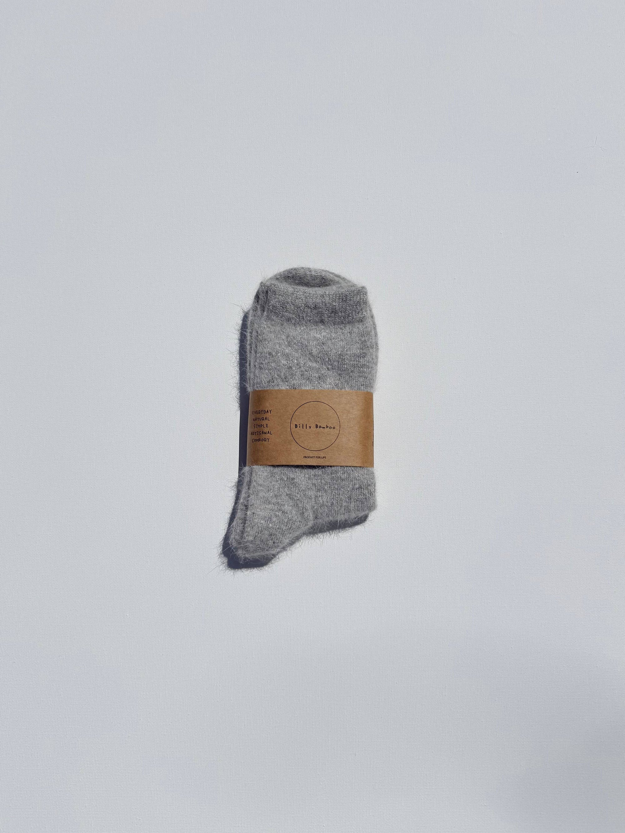 Fluffy Angora Socks | Grey