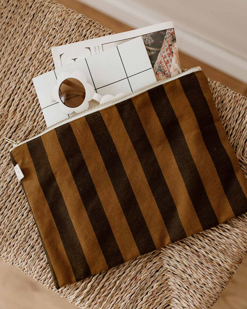 The Big Pouch | Cumin Stripe