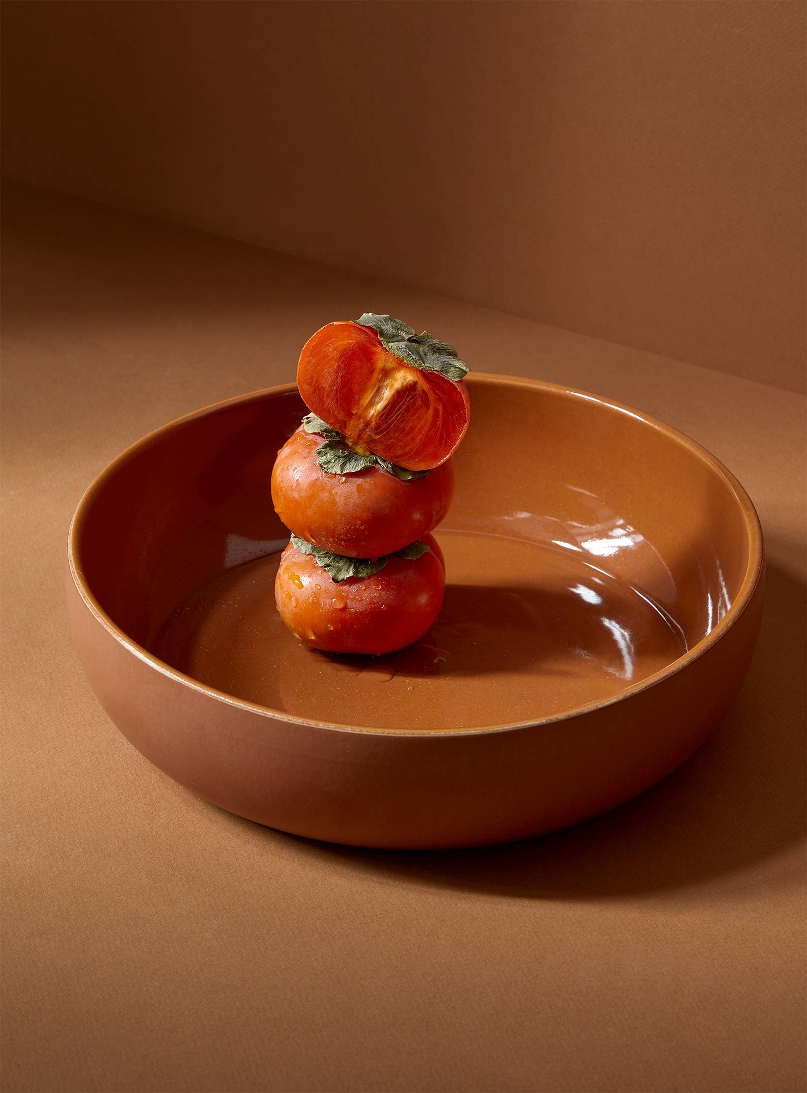 Shallow Serving Bowl | Glazed Terracotta