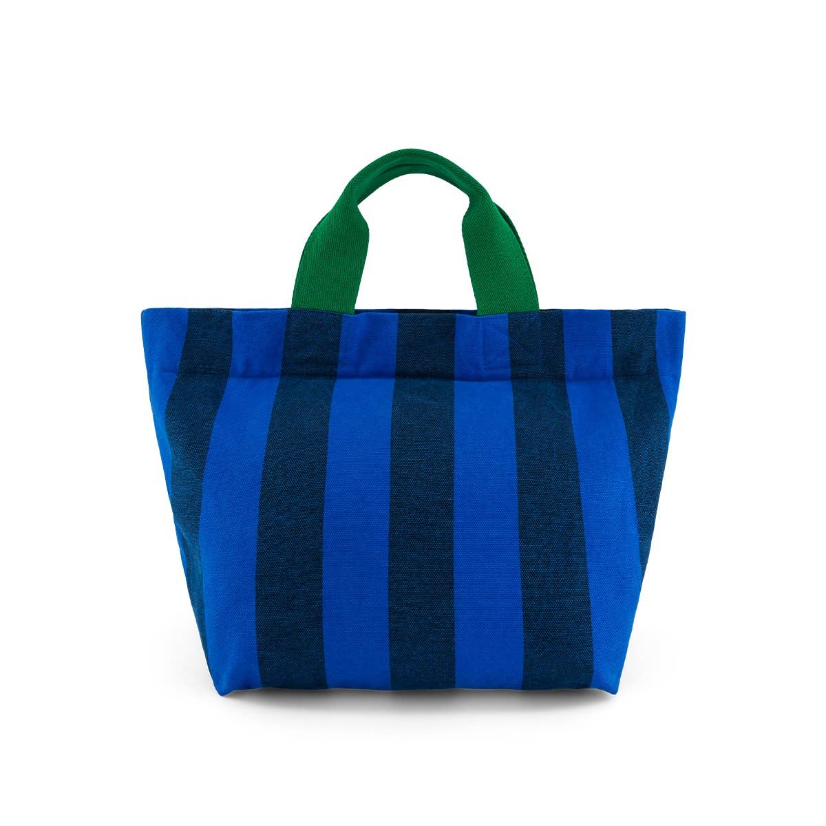 The Zipper Tote | Night Blue Big Stripe