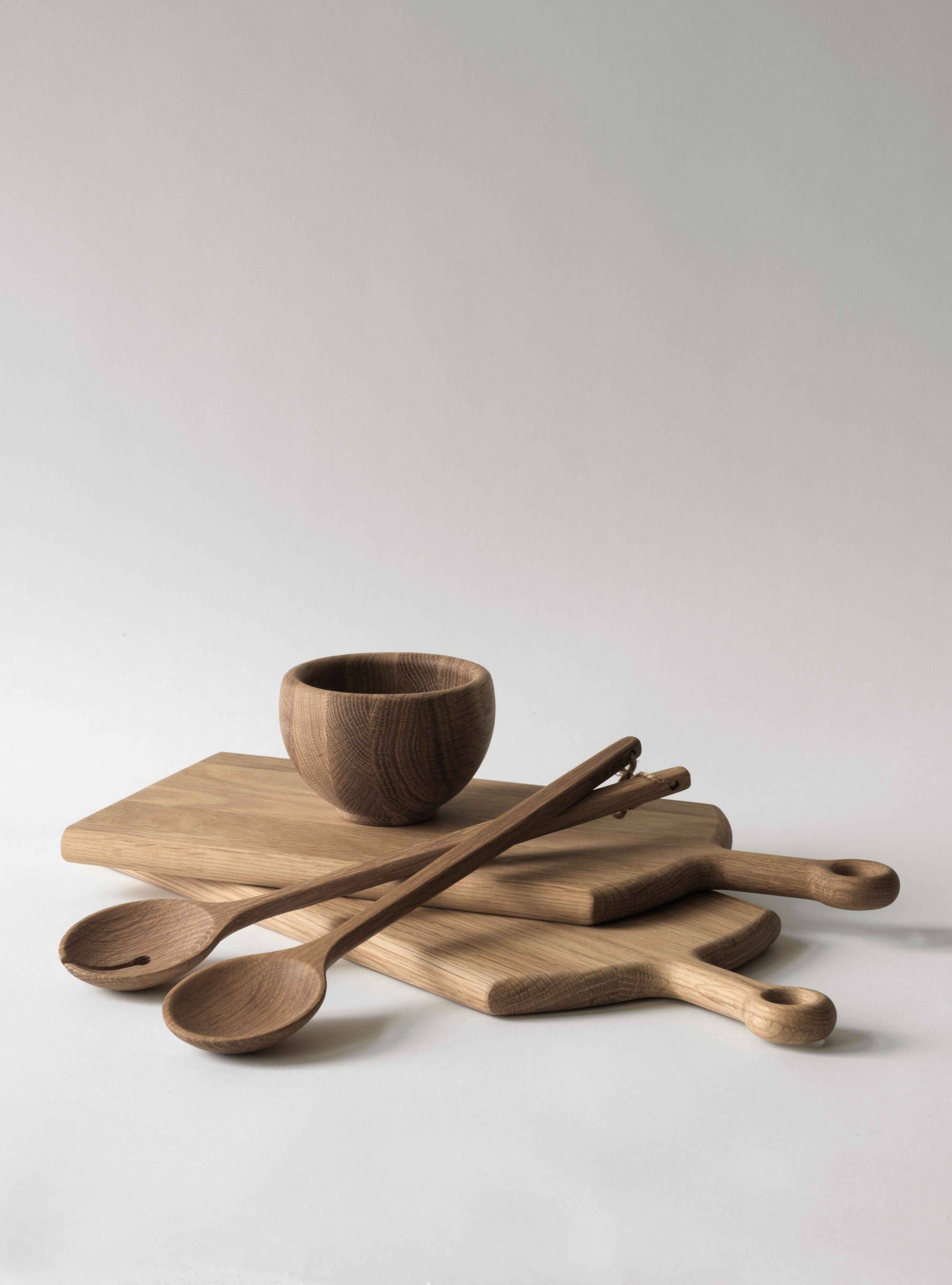 Oak Serving Spoons