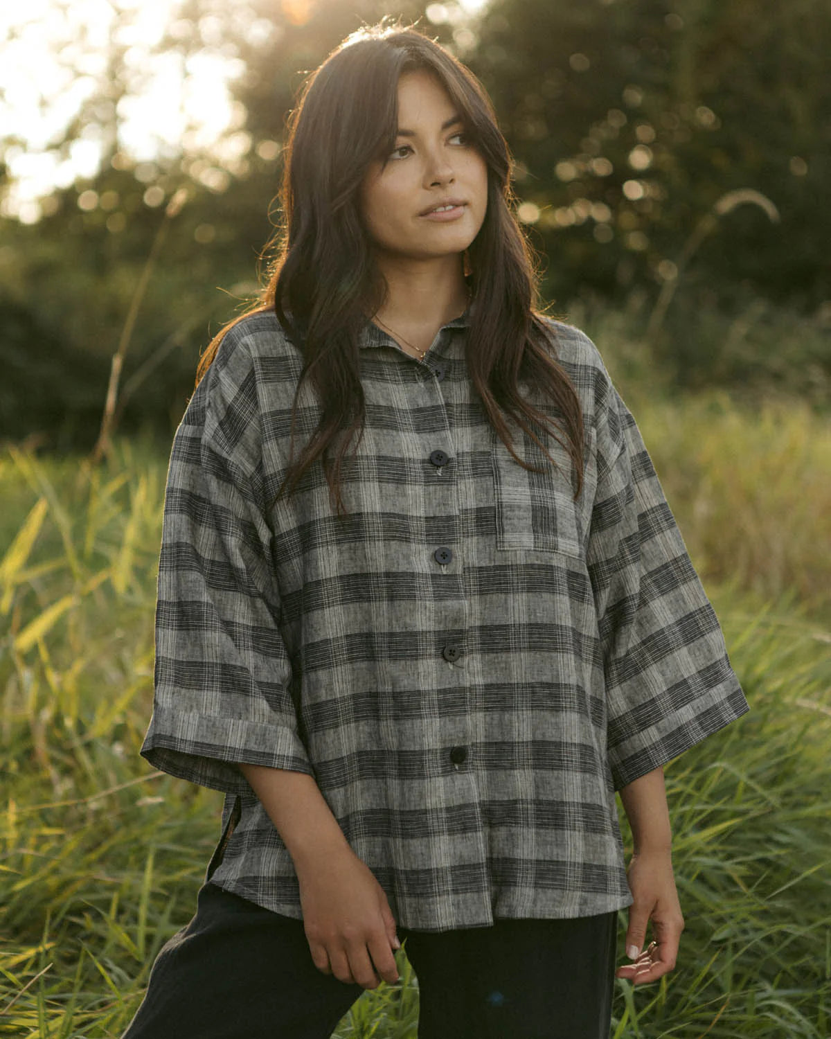 Harly Jae Haven Blouse | Moody Plaid