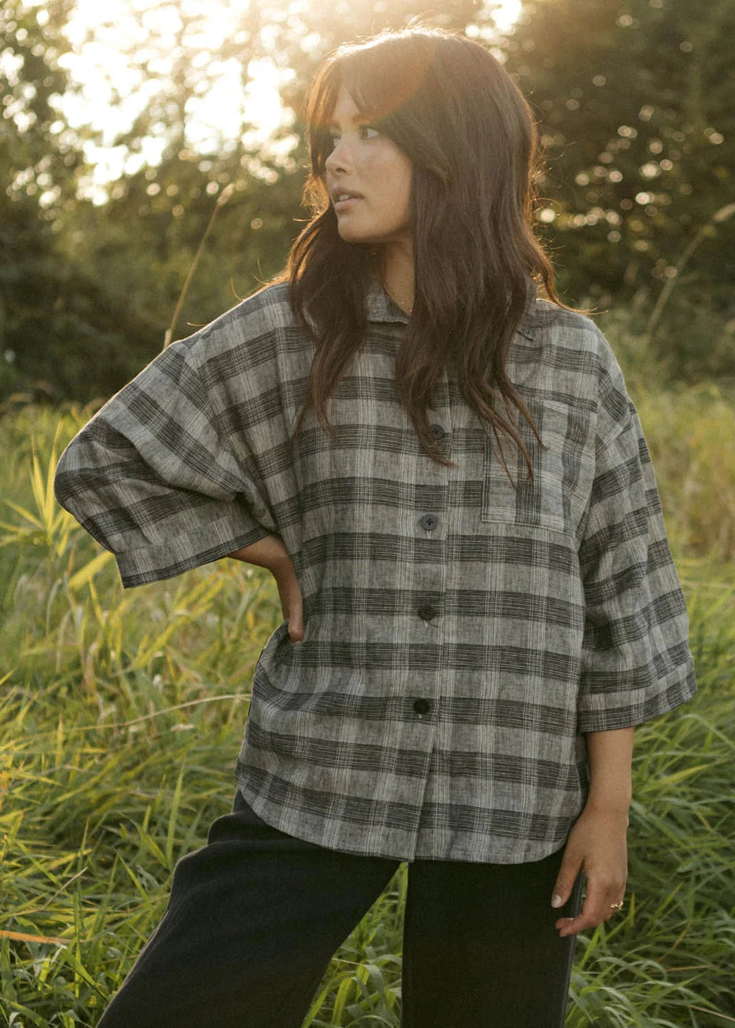 Harly Jae Haven Blouse | Moody Plaid