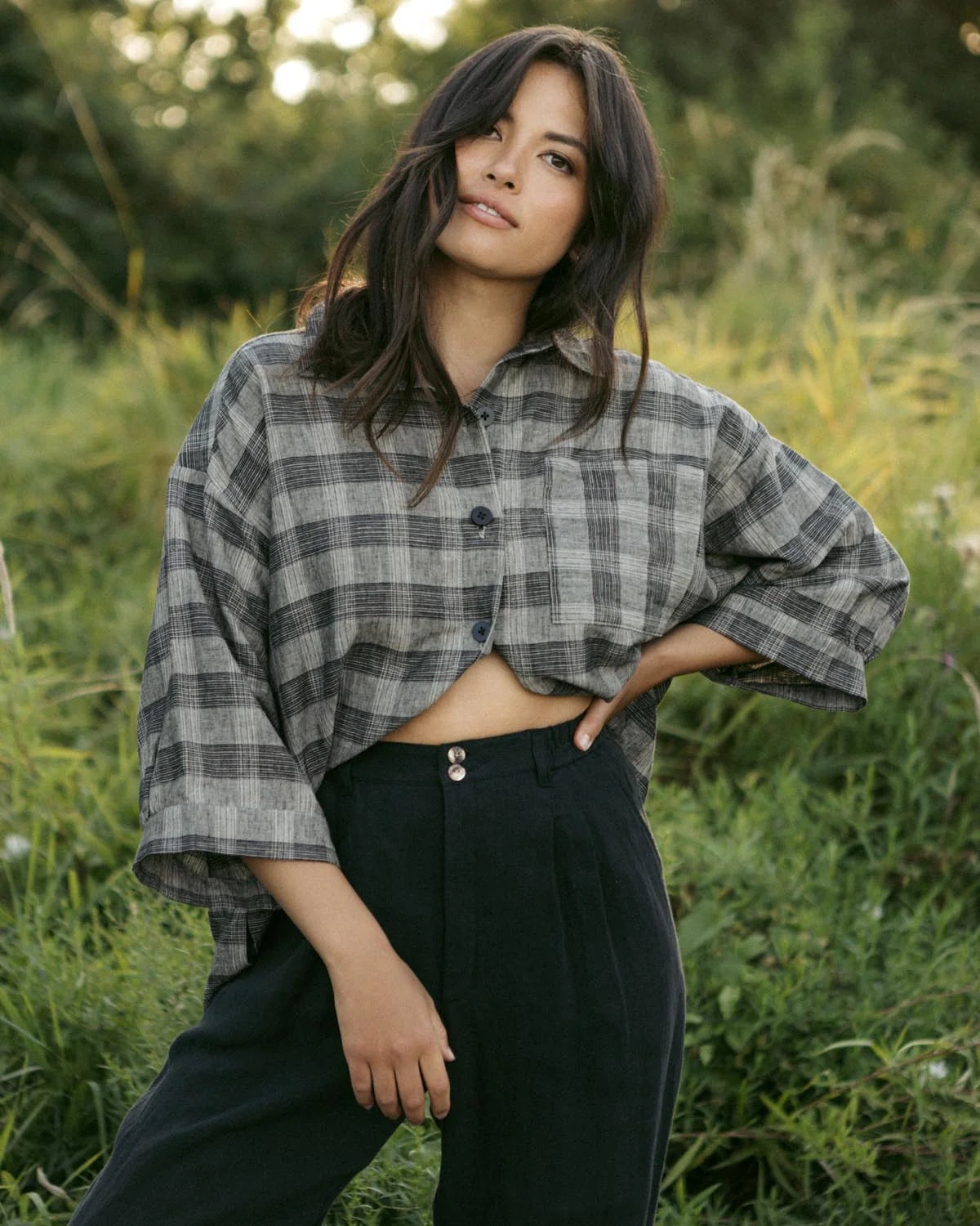 Harly Jae Haven Blouse | Moody Plaid